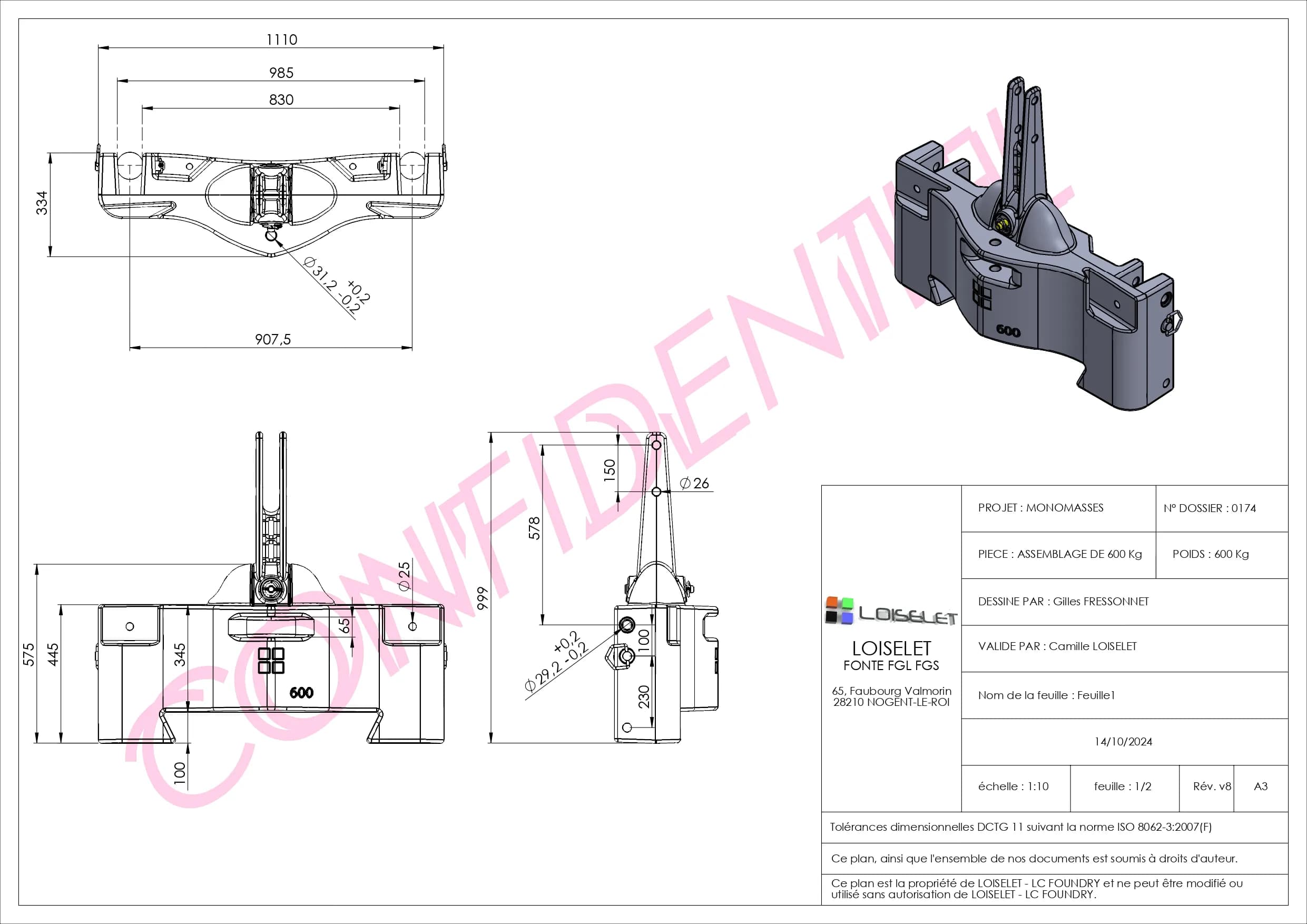 Plan montażowy - 600 kg