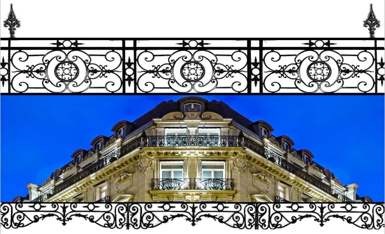 Wierna reprodukcja balustrady z odlewni artystycznej