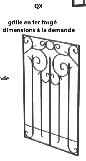 Ogrodzenie z kutego żelaza - Referencja QX