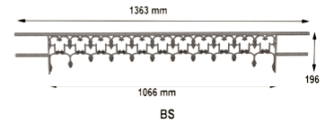 Poręcz okienna z żeliwa — ref BS