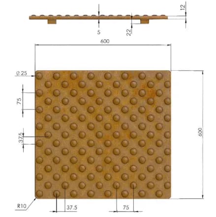 Szczegół wykończenia kortenowego
