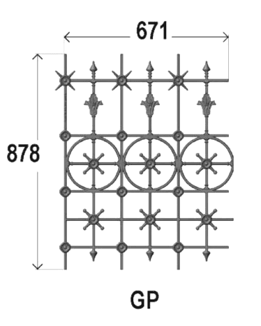 Balustrada, ozdobna balustrada z żeliwa
