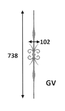 Balustrada, ozdobna balustrada z żeliwa