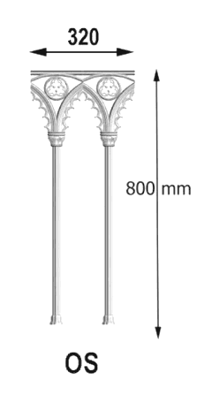 Balustrada, ozdobna balustrada z żeliwa