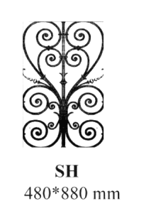 Balustrada, ozdobna balustrada z żeliwa