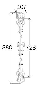 Balustrada, ozdobna balustrada z żeliwa