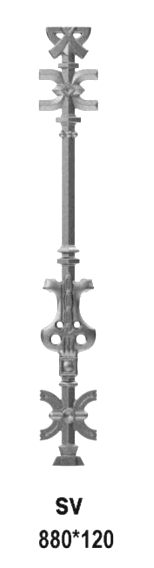 Balustrada, ozdobna balustrada z żeliwa