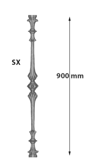 Balustrada, ozdobna balustrada z żeliwa