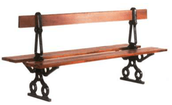 Ławka miejska Paryża podwójna