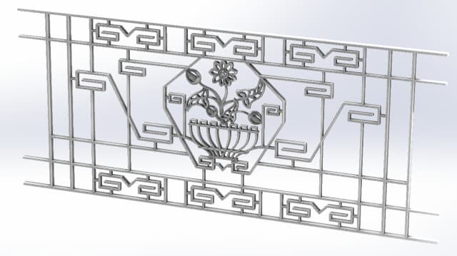 Balustrada balkonowa, balustrada żeliwna — ref JO