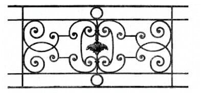Balustrada balkonowa, balustrada żeliwna — ref UI