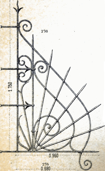 Krata oddzielająca z żeliwa Loiselet - model 1