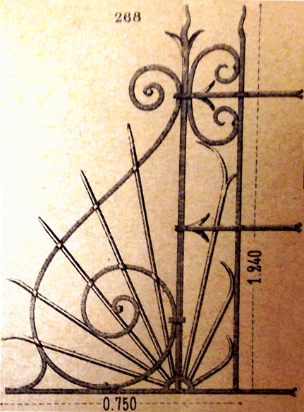 Krata oddzielająca z żeliwa Loiselet - model 3