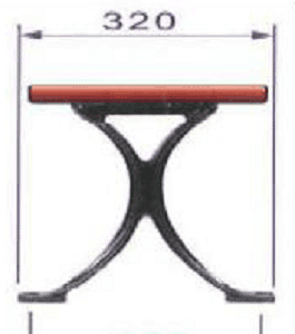 Noga ławki wiejskiej