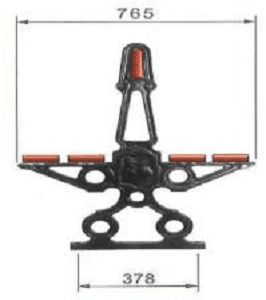 Podstawa ławki miasta Paryż podwójna