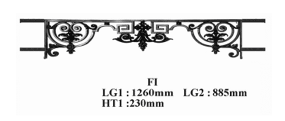 Poręcz okienna z żeliwa — ref FI
